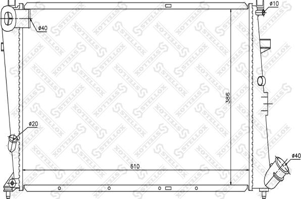 Stellox 10-25677-SX - Radiateur, refroidissement du moteur cwaw.fr