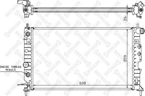 Stellox 10-25099-SX - Radiateur, refroidissement du moteur cwaw.fr