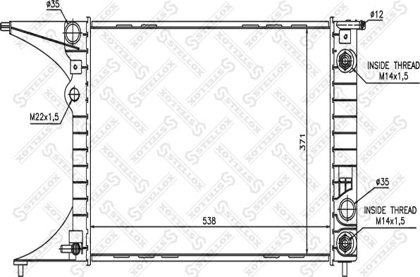 Stellox 10-25098-SX - Radiateur, refroidissement du moteur cwaw.fr