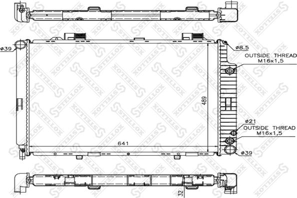 Stellox 10-25093-SX - Radiateur, refroidissement du moteur cwaw.fr