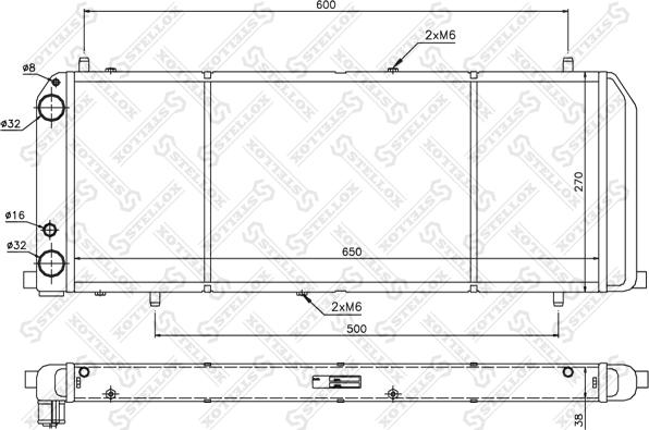 Stellox 10-25046-SX - Radiateur, refroidissement du moteur cwaw.fr