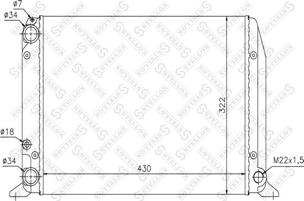 Stellox 10-25043-SX - Radiateur, refroidissement du moteur cwaw.fr