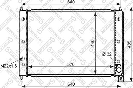 Stellox 10-25042-SX - Radiateur, refroidissement du moteur cwaw.fr