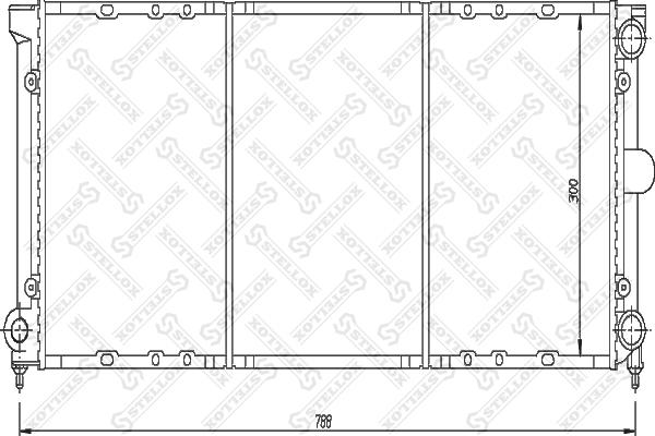 Stellox 10-25052-SX - Radiateur, refroidissement du moteur cwaw.fr