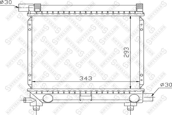 Stellox 10-25057-SX - Radiateur, refroidissement du moteur cwaw.fr