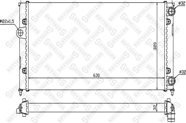 Stellox 10-25069-SX - Radiateur, refroidissement du moteur cwaw.fr