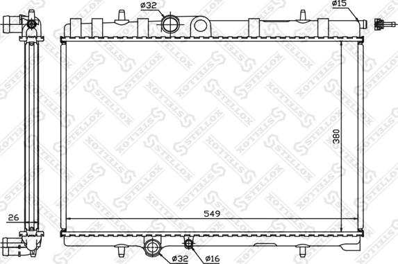 Stellox 10-25064-SX - Radiateur, refroidissement du moteur cwaw.fr