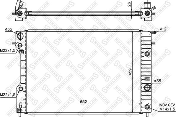 Stellox 10-25065-SX - Radiateur, refroidissement du moteur cwaw.fr