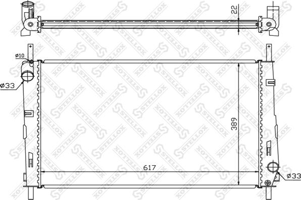 Stellox 10-25066-SX - Radiateur, refroidissement du moteur cwaw.fr