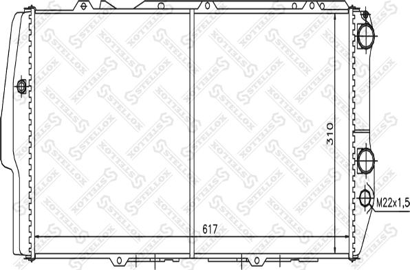 Stellox 10-25019-SX - Radiateur, refroidissement du moteur cwaw.fr