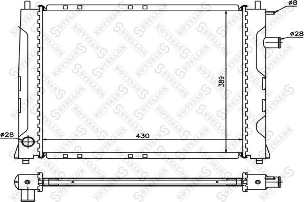 Stellox 10-25014-SX - Radiateur, refroidissement du moteur cwaw.fr