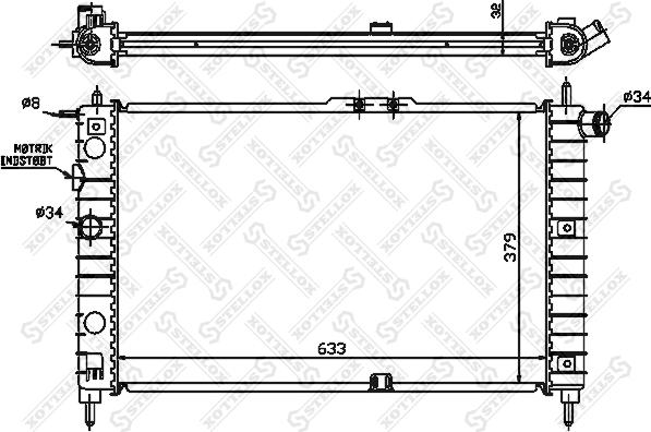 Stellox 10-25015-SX - Radiateur, refroidissement du moteur cwaw.fr