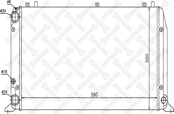 Stellox 10-25016-SX - Radiateur, refroidissement du moteur cwaw.fr