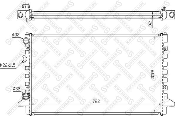 Stellox 10-25011-SX - Radiateur, refroidissement du moteur cwaw.fr