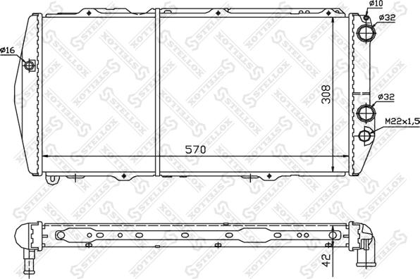 Stellox 10-25017-SX - Radiateur, refroidissement du moteur cwaw.fr