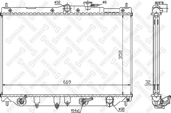 Stellox 10-25088-SX - Radiateur, refroidissement du moteur cwaw.fr