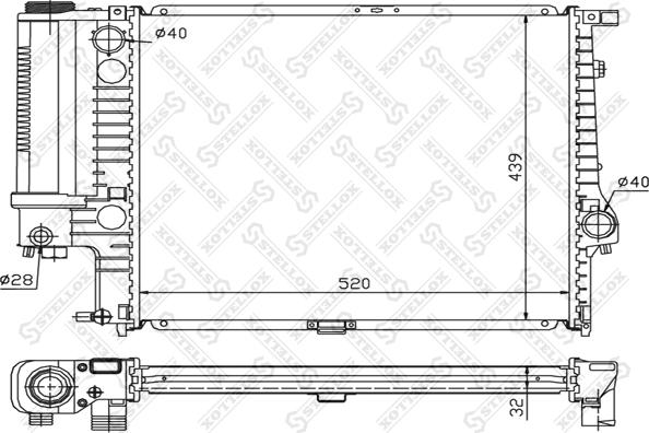 Stellox 10-25024-SX - Radiateur, refroidissement du moteur cwaw.fr