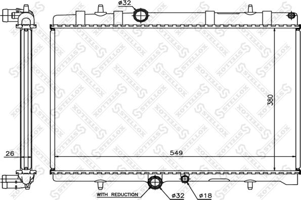 Stellox 10-25077-SX - Radiateur, refroidissement du moteur cwaw.fr