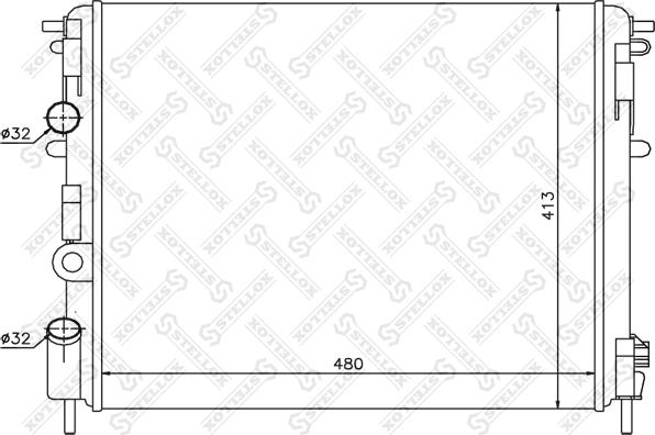 Stellox 10-25192-SX - Radiateur, refroidissement du moteur cwaw.fr