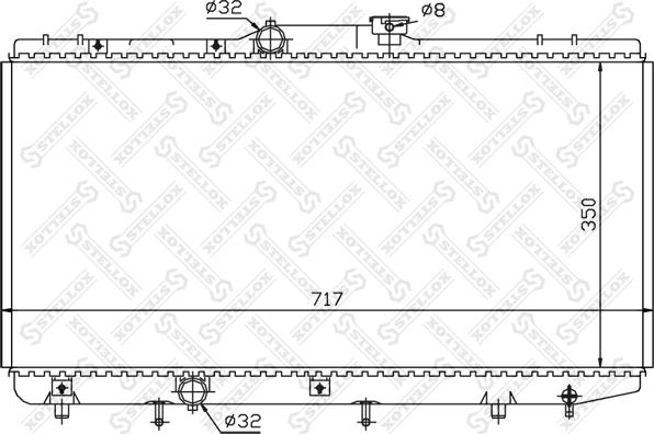 Stellox 10-25156-SX - Radiateur, refroidissement du moteur cwaw.fr