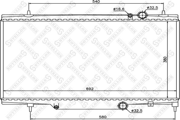 Stellox 10-25164-SX - Radiateur, refroidissement du moteur cwaw.fr