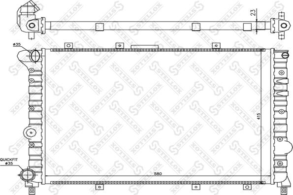 Stellox 10-25160-SX - Radiateur, refroidissement du moteur cwaw.fr