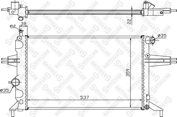 Stellox 10-25163-SX - Radiateur, refroidissement du moteur cwaw.fr