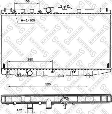 Stellox 10-25110-SX - Radiateur, refroidissement du moteur cwaw.fr