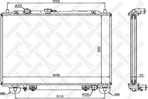 Stellox 10-25118-SX - Radiateur, refroidissement du moteur cwaw.fr