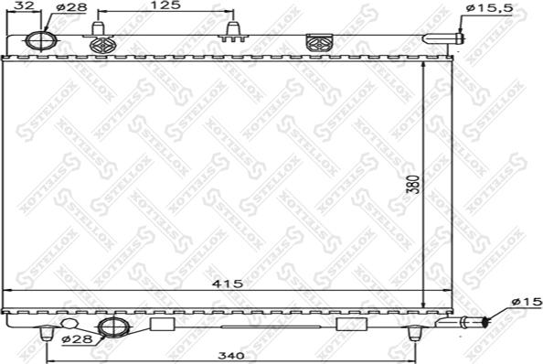 Stellox 10-25186-SX - Radiateur, refroidissement du moteur cwaw.fr