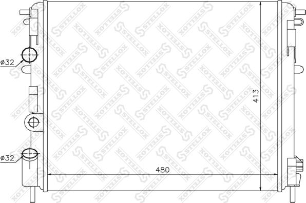 Stellox 10-25134-SX - Radiateur, refroidissement du moteur cwaw.fr