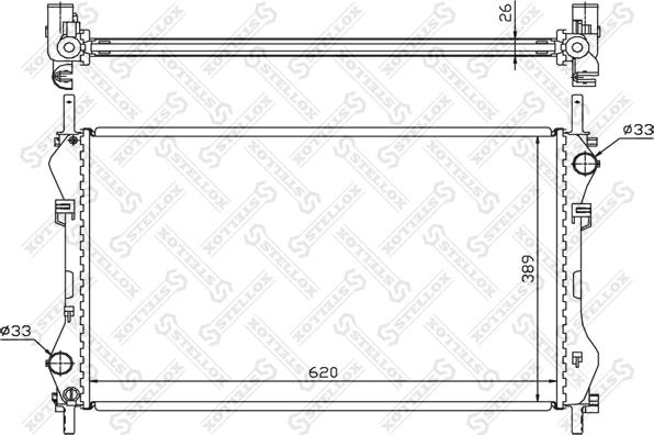 Stellox 10-25132-SX - Radiateur, refroidissement du moteur cwaw.fr