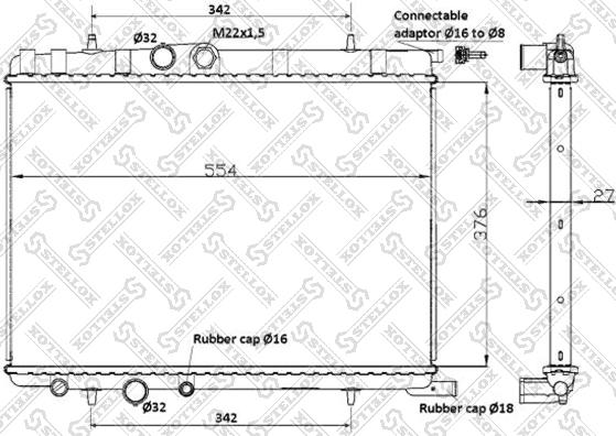 Stellox 10-25120-SX - Radiateur, refroidissement du moteur cwaw.fr