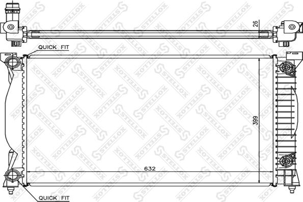 Stellox 10-25178-SX - Radiateur, refroidissement du moteur cwaw.fr