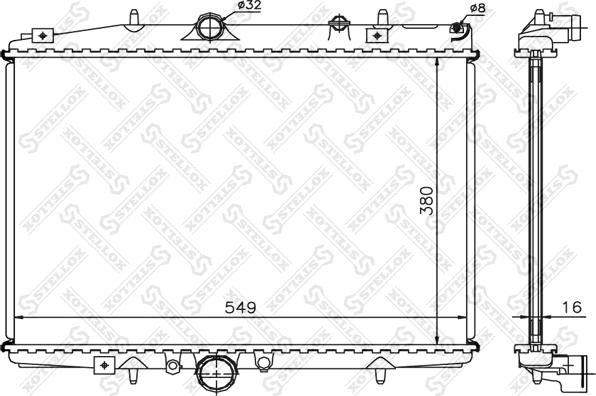 Stellox 10-25173-SX - Radiateur, refroidissement du moteur cwaw.fr