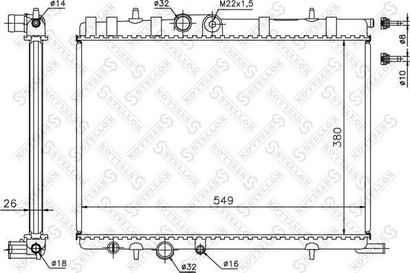 Stellox 10-25177-SX - Radiateur, refroidissement du moteur cwaw.fr