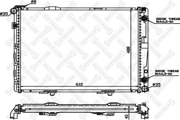 Stellox 10-25898-SX - Radiateur, refroidissement du moteur cwaw.fr