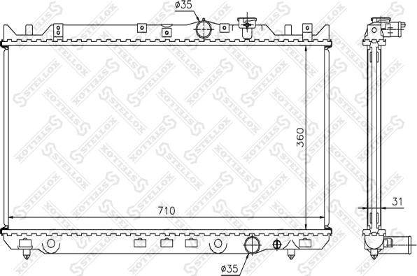 Stellox 10-25841-SX - Radiateur, refroidissement du moteur cwaw.fr