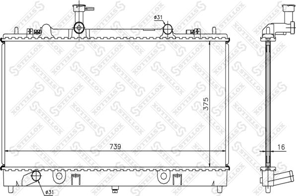 Stellox 10-25853-SX - Radiateur, refroidissement du moteur cwaw.fr