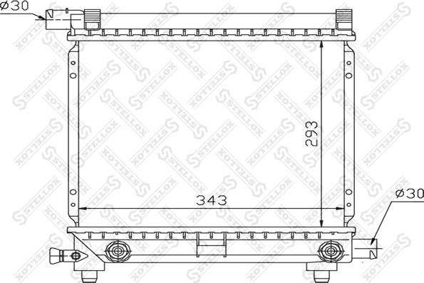 Stellox 10-25870-SX - Radiateur, refroidissement du moteur cwaw.fr