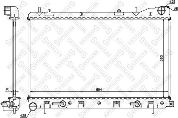 Stellox 10-25396-SX - Radiateur, refroidissement du moteur cwaw.fr