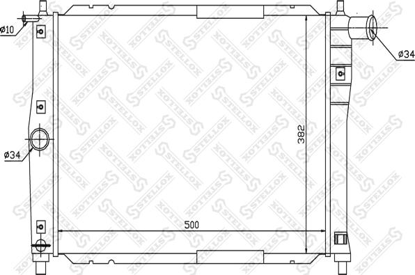 Stellox 10-25340-SX - Radiateur, refroidissement du moteur cwaw.fr