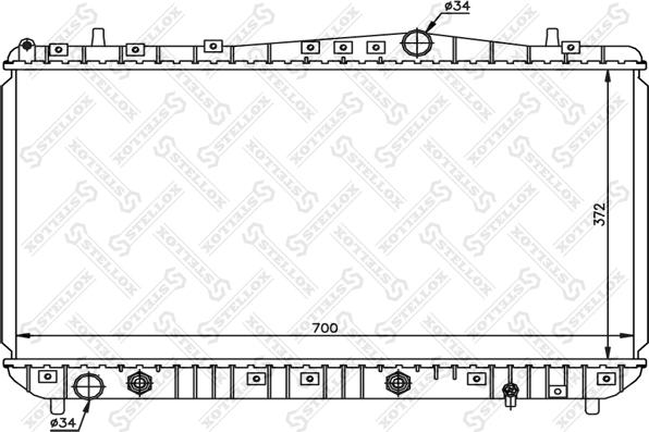 Stellox 10-25342-SX - Radiateur, refroidissement du moteur cwaw.fr