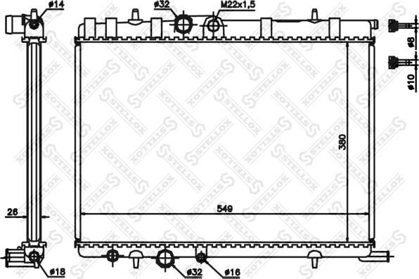 Stellox 10-25354-SX - Radiateur, refroidissement du moteur cwaw.fr