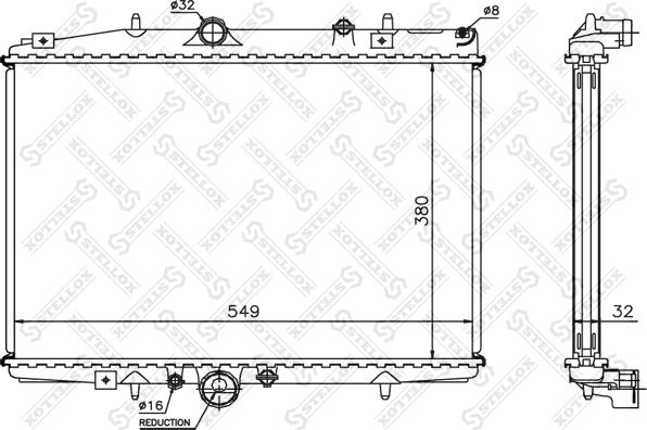 Stellox 10-25353-SX - Radiateur, refroidissement du moteur cwaw.fr