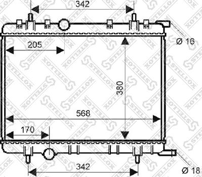 Stellox 10-25352-SX - Radiateur, refroidissement du moteur cwaw.fr