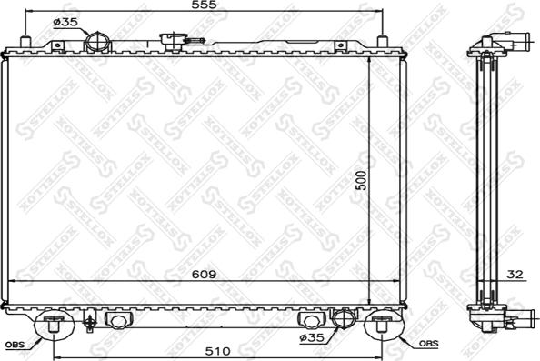 Stellox 10-25367-SX - Radiateur, refroidissement du moteur cwaw.fr