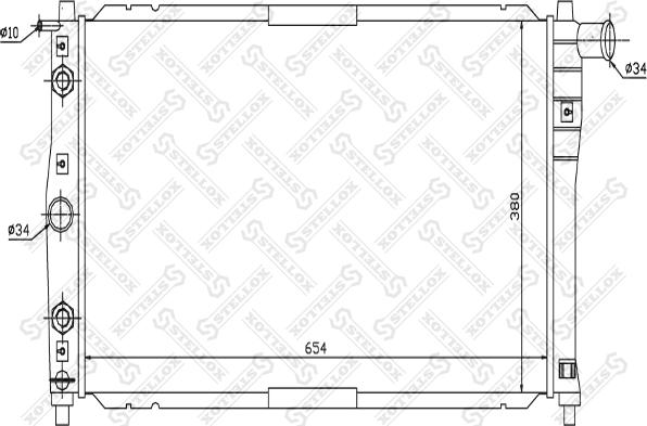 Stellox 10-25319-SX - Radiateur, refroidissement du moteur cwaw.fr