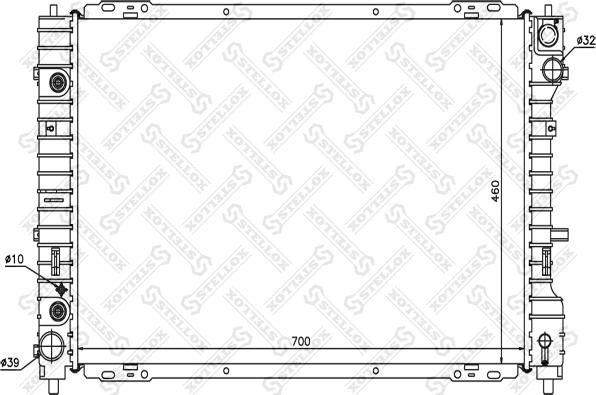 Stellox 10-25380-SX - Radiateur, refroidissement du moteur cwaw.fr