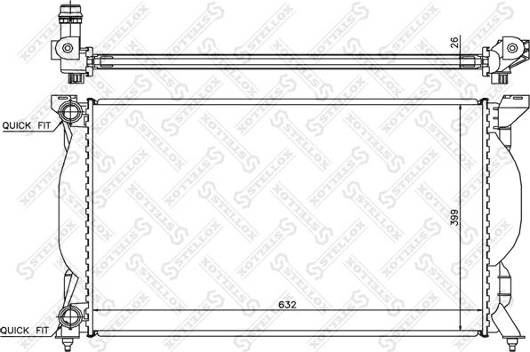 Stellox 10-25334-SX - Radiateur, refroidissement du moteur cwaw.fr